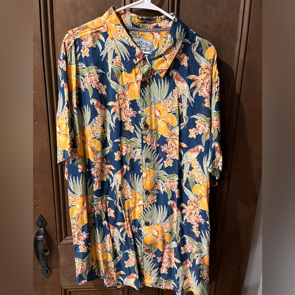 MENS MARGARITAVILLE SHORT SLEEVE BUTTON DOWN SHIRT